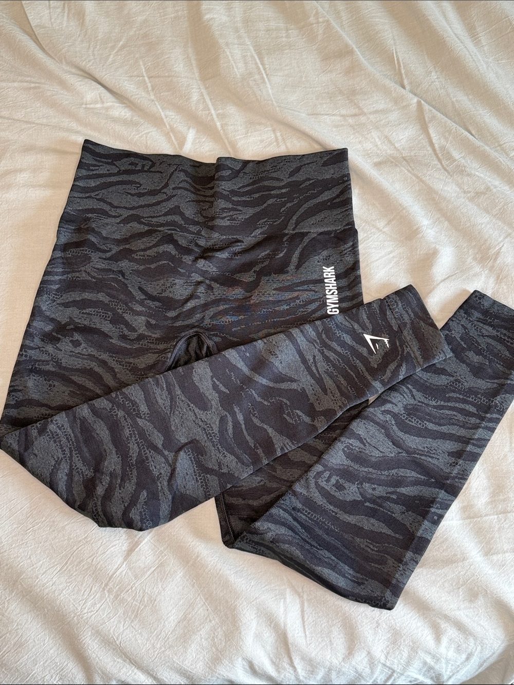 Gymshark Black Tiger-Stripe Seamless Leggings